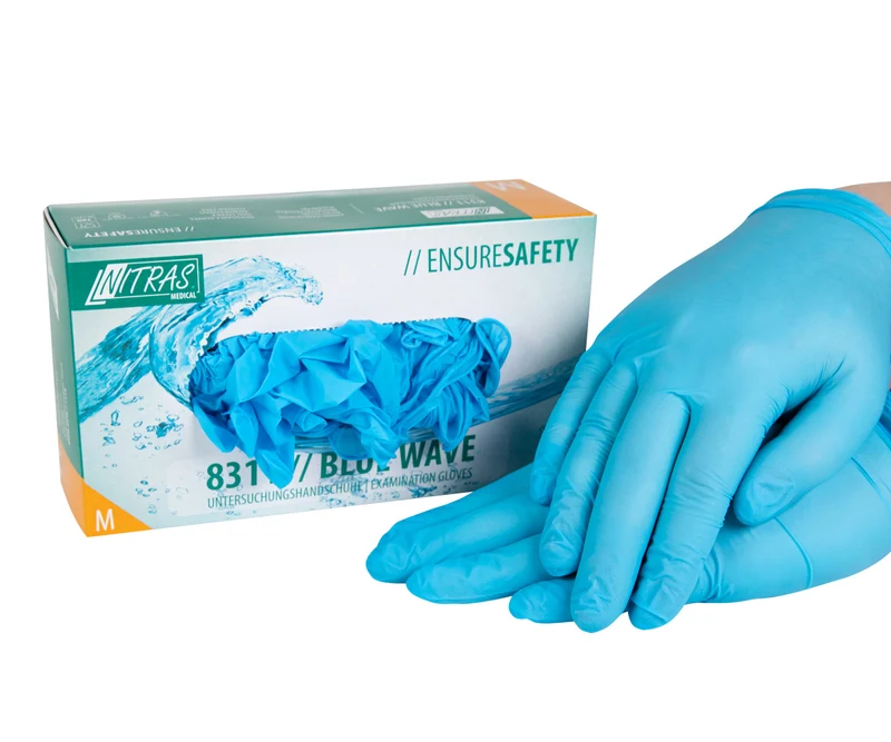 Nitril-Handschuhe puderfrei 100 St. blau, Gr. M