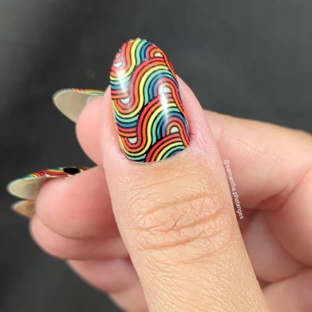 Maniology nail stamping plate m521 Retro Lines