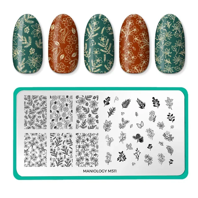 Maniology nail stamping plate m511 Winter Botanicals