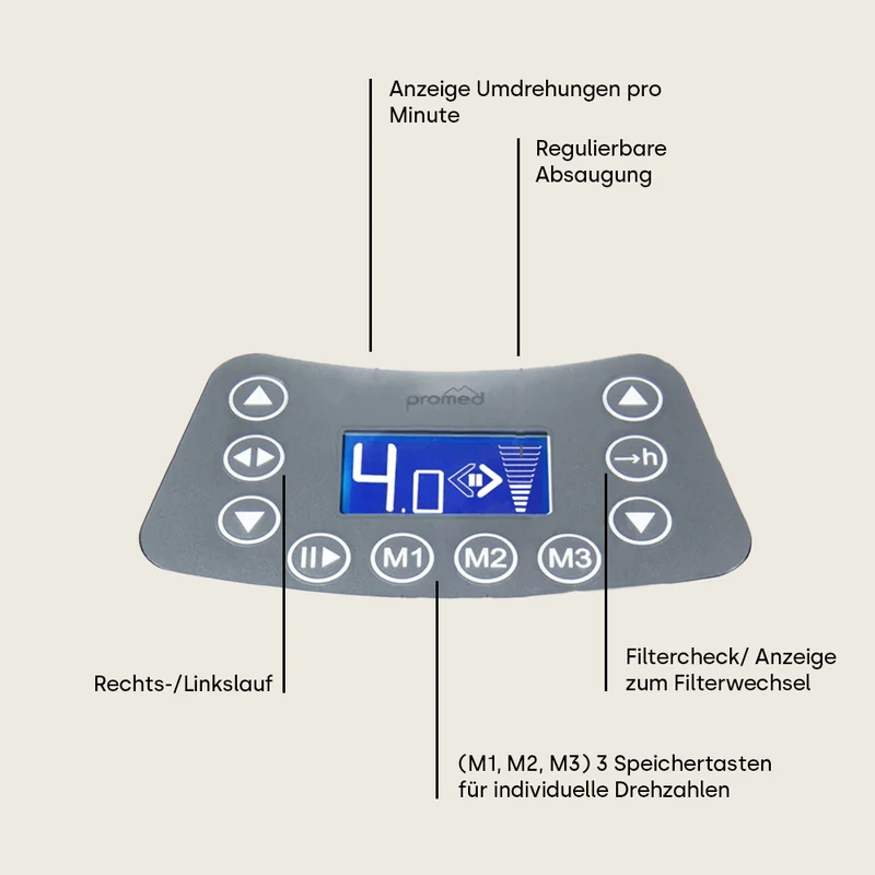 Fräser Promed mit Staubabsaugung 4030-SX2 - 30.000 U/Min.