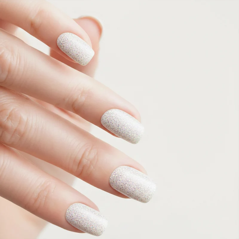 Farbgel Milky White Glitter 5ml | F418