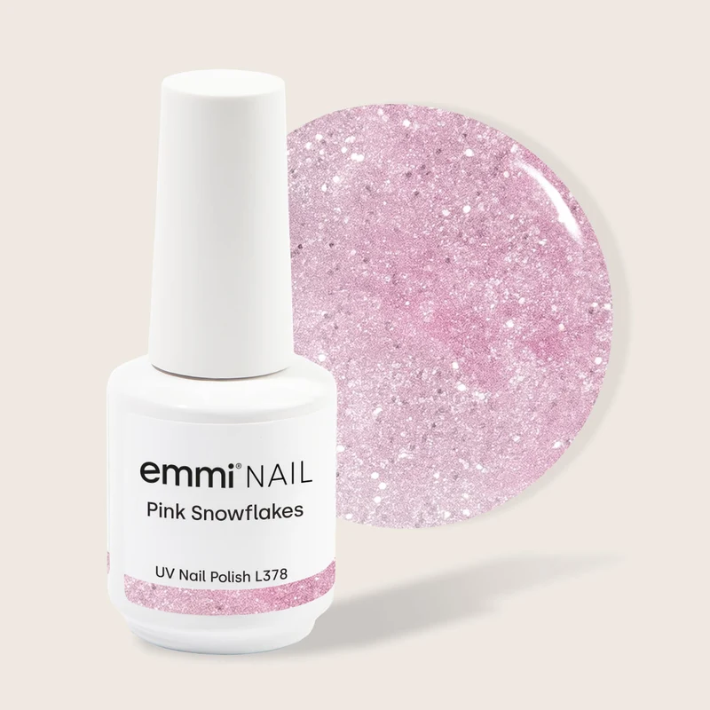 emmi Shellac UV-Lack Pink Snowflakes 15ml | L378