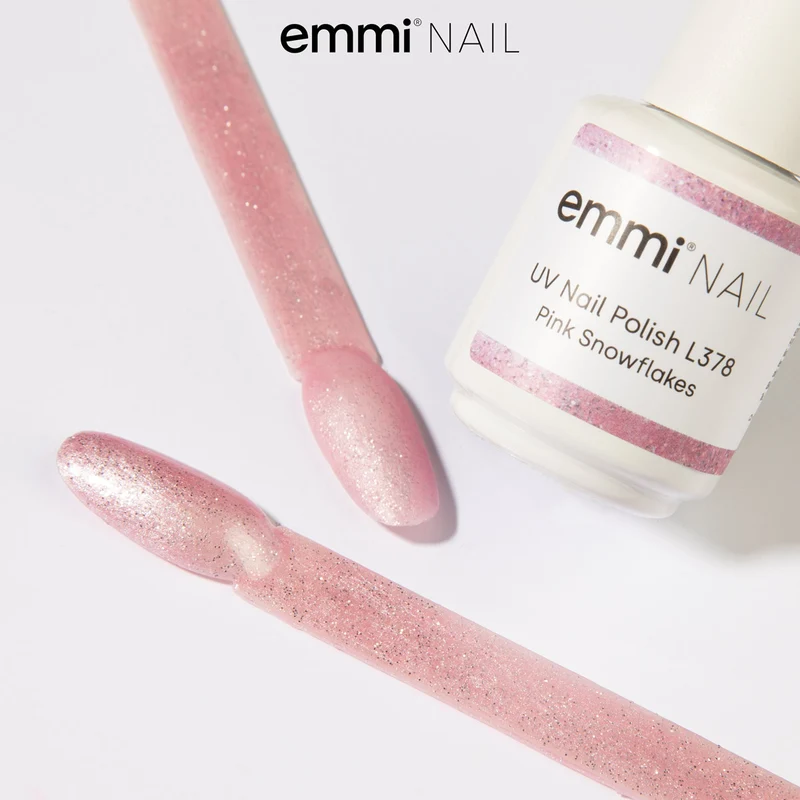 emmi Shellac UV-Lack Pink Snowflakes 15ml | L378