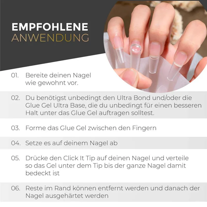 CLEAR - Glue Gel für Press On Tips 20g LYNIS NAILS