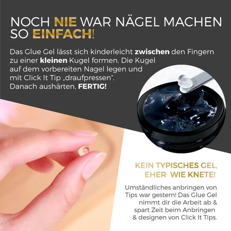 CLEAR - Glue Gel für Press On Tips 20g LYNIS NAILS
