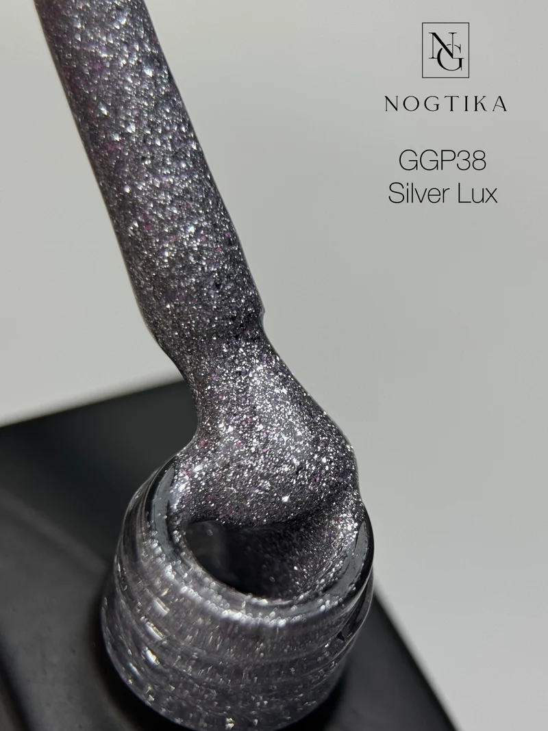 Glitter Gel Polish # 38 Silver Lux (12ml) TPO-free