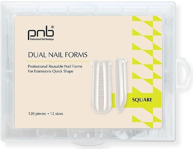REUSABLE SQUARE UPPER NAIL FORMS, PNB