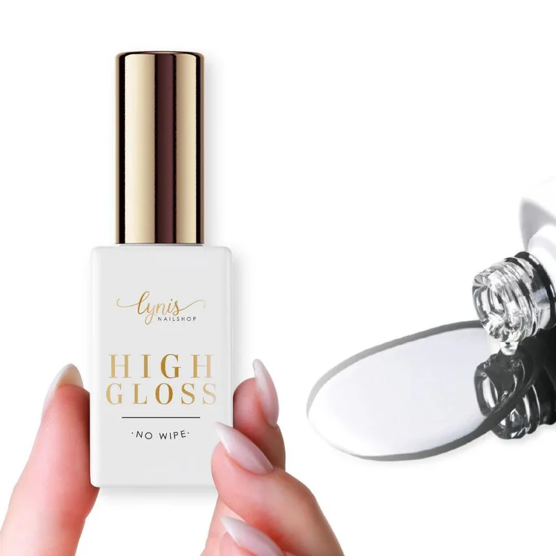 High Gloss - Top Coat UV Protect (No Wipe) 10ml LYNIS NAILS