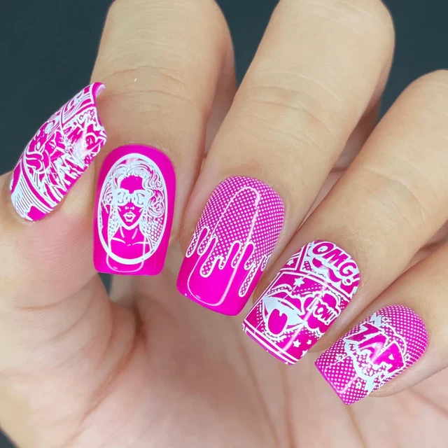 Maniology nail stamping plate m407 Comic Strip