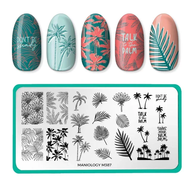 Maniology nail stamping plate m387 Shake Your Palm Fronds