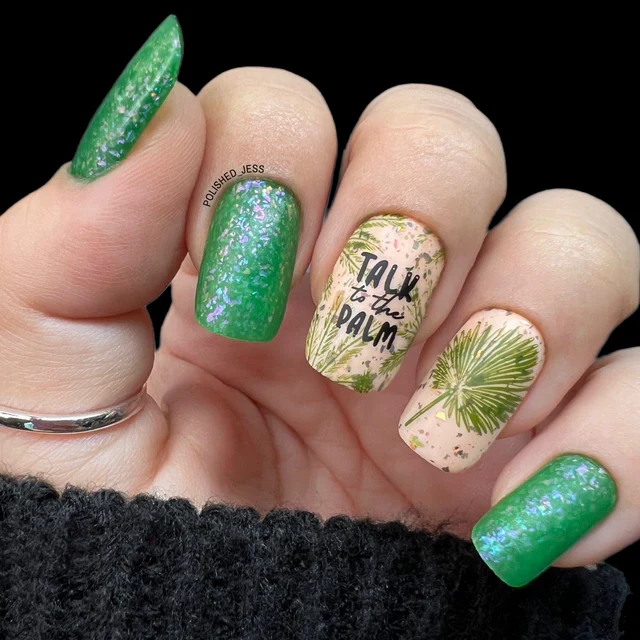 Maniology nail stamping plate m387 Shake Your Palm Fronds