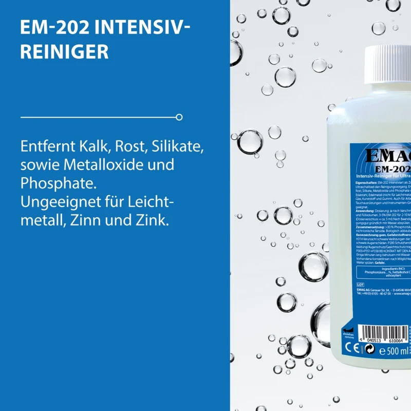 Instrumentenreiniger für Ultraschallgeräte EM-202 500ml