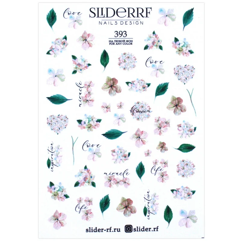 Slider.RF Floral nail decals / sliders 393
