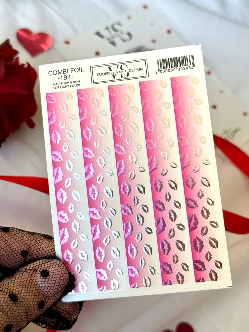 Slider mit Folie (Wasserlösliche Aufkleber) von VS Nails 197 COMBI FOIL