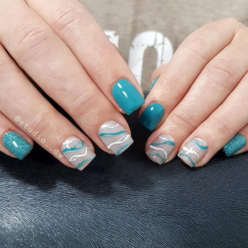 #965 EFFEKT Farbgel 5ml blau grün