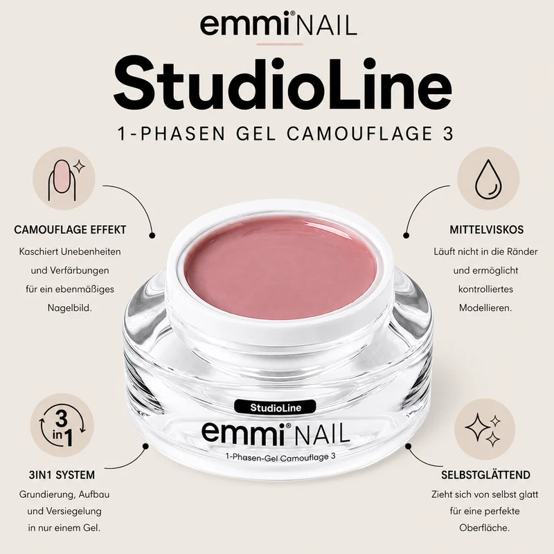 Studioline 1-Phasen-Gel Camouflage 15ml | 3