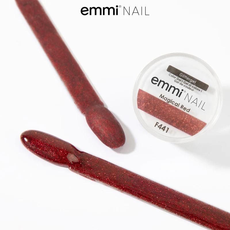 Glitter Farbgel Magical Red 5ml | F441