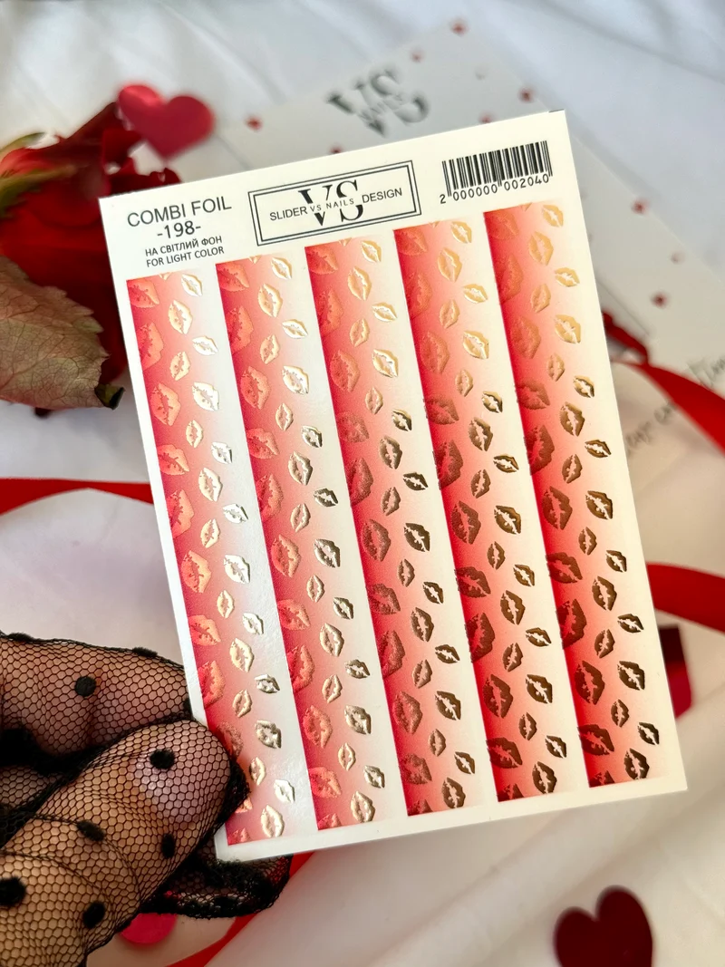Slider mit Folie (Wasserlösliche Aufkleber) von VS Nails 198 COMBI FOIL
