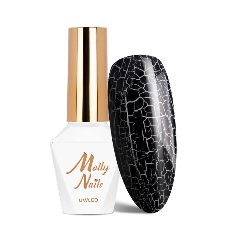158 Black - Crackle Gel Polish OHNE HEMA 8ml MOLLY Nails