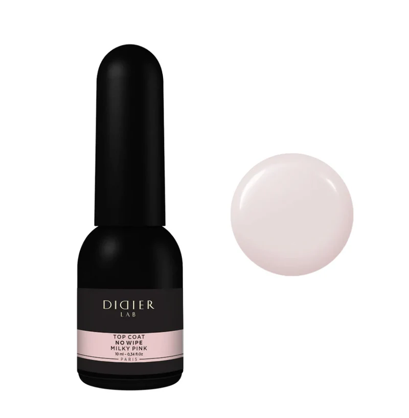 MILKY PINK - TOP COAT No Wipe 10ml DIDIER LAB