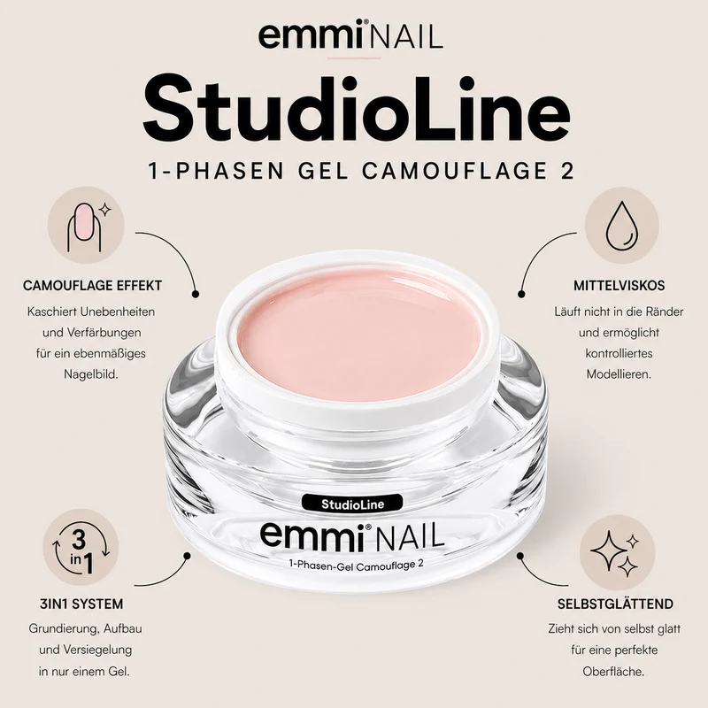 Studioline 1-Phasen-Gel Camouflage 15ml | 2