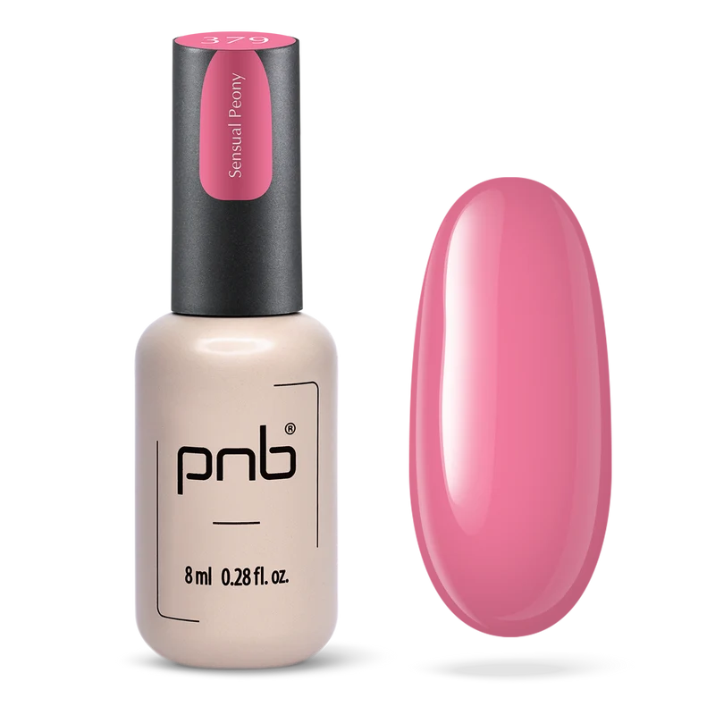 PNB pink gel nail polish 379 Sensual Peony