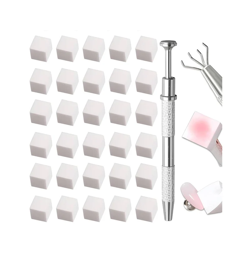 Ombre Set: 50 Mini-Sponges + 1 Applikator (Greifzange gold)