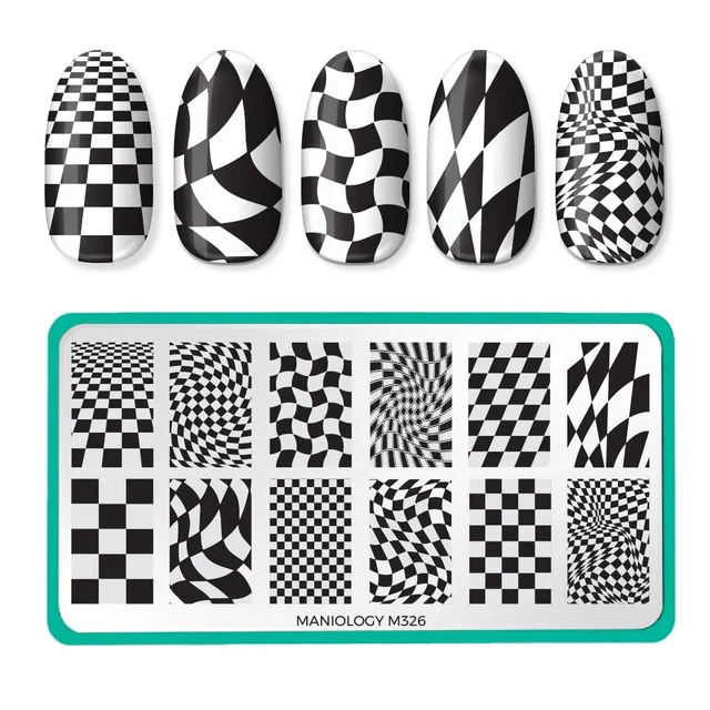 Maniology nail stamping plate m326 Checkmate