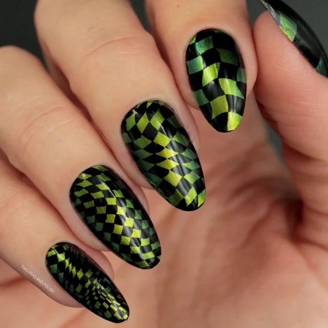 Maniology nail stamping plate m326 Checkmate