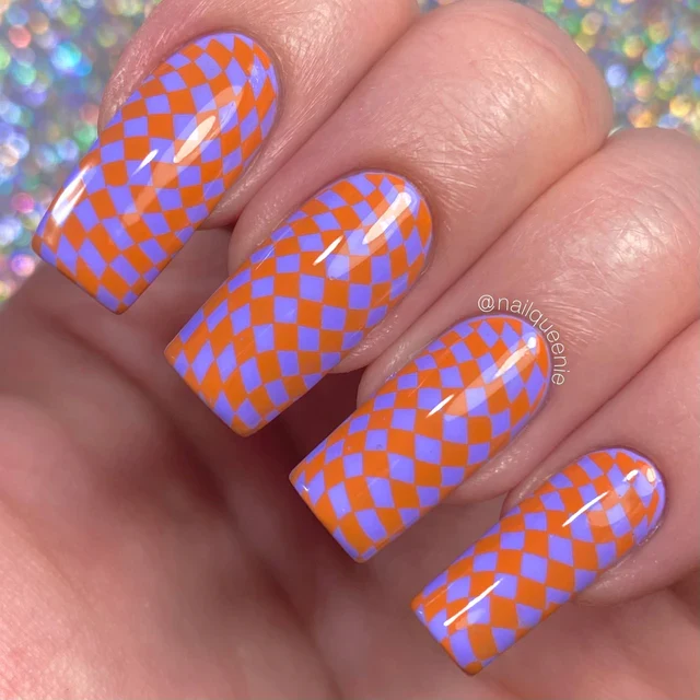 Maniology nail stamping plate m326 Checkmate