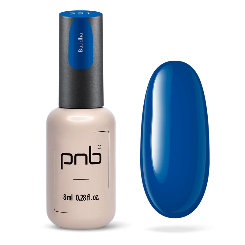 PNB blue gel nail polish 351 Buddha
