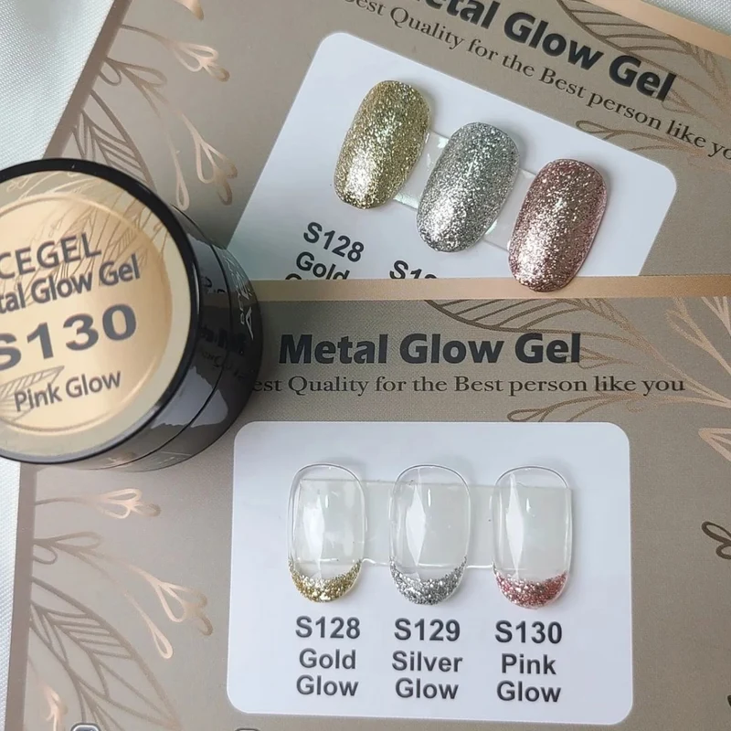 ICEGEL Metal Glow Gel S128 & S129