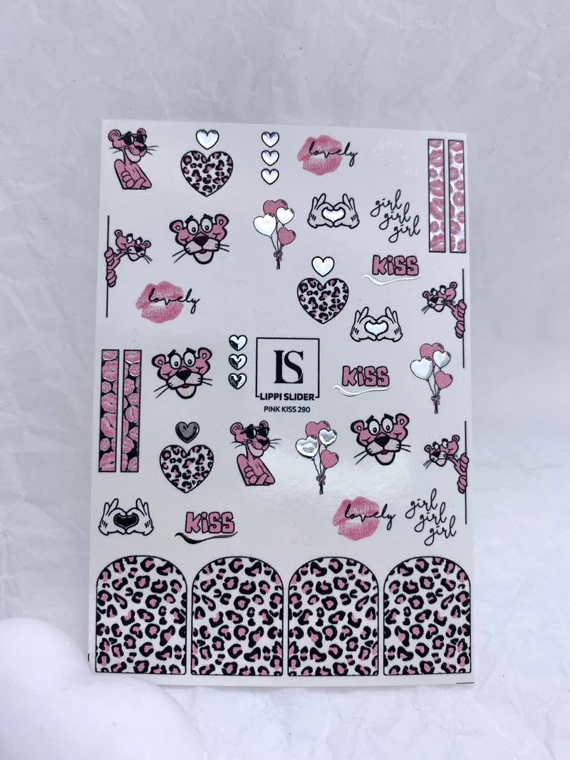 Slider "Pink Kiss" 290 (Wasserlösliche Aufkleber) von Lippi Slider