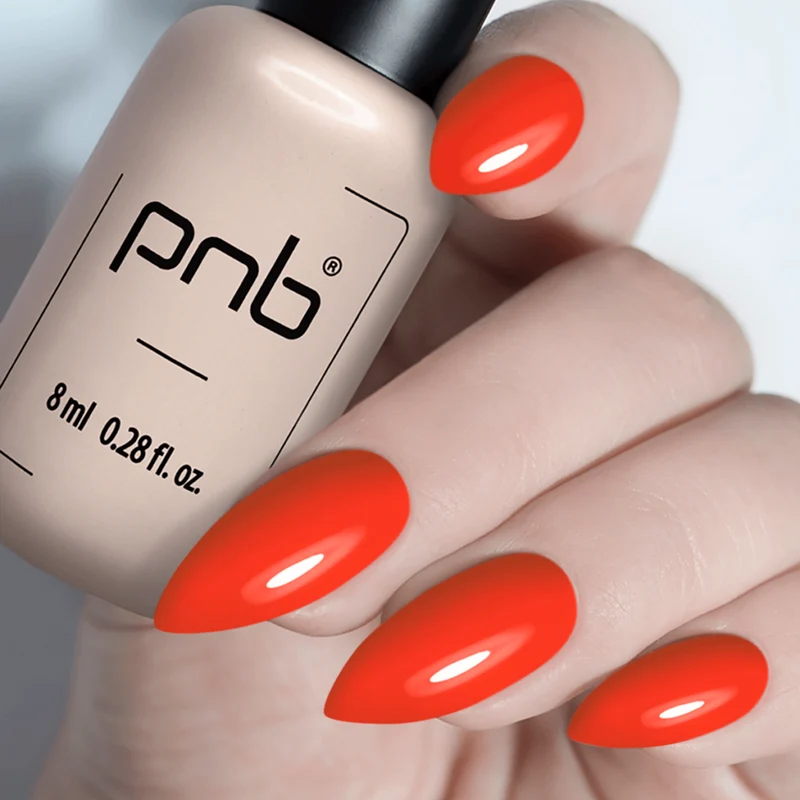PNB orange gel nail polish 349 Mandala