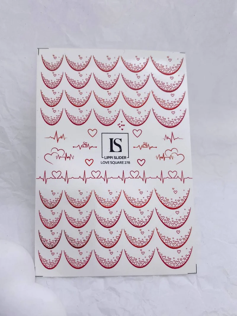 Slider "Love Square" 278 (Wasserlösliche Aufkleber) von Lippi Slider