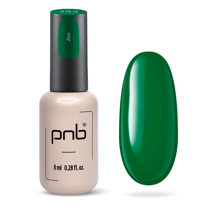 PNB green gel nail polish 352 Zen