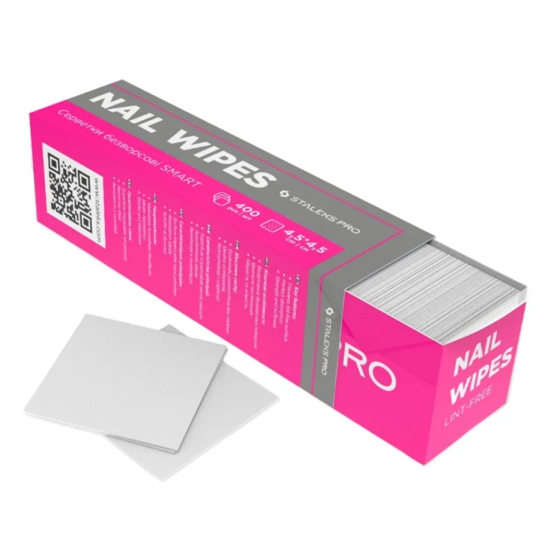 Fusselfreie Zelletten (Nail Wipes) 400 stück STALEKS