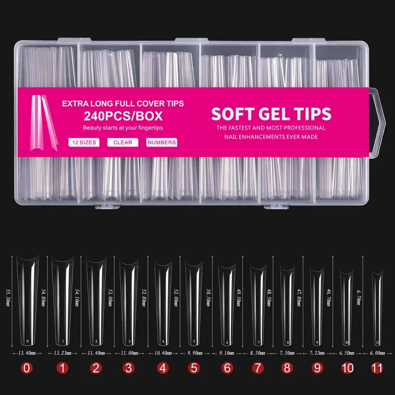 Extra Long Full Cover - Soft gel Tips 240 Stk NailArt