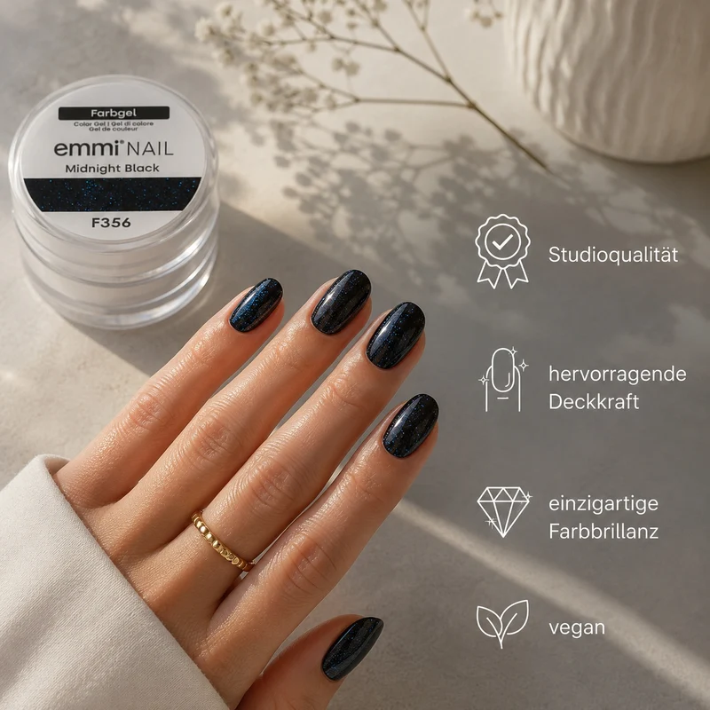 Farbgel Midnight Black 5ml | F356
