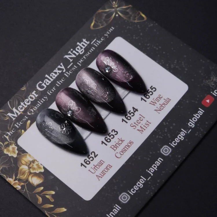ICEGEL Meteor galaxy night gel nail polish 1652-1655