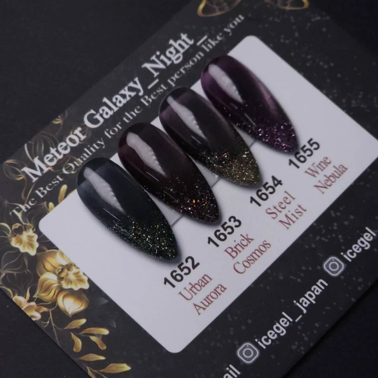 ICEGEL Meteor galaxy night gel nail polish 1652-1655