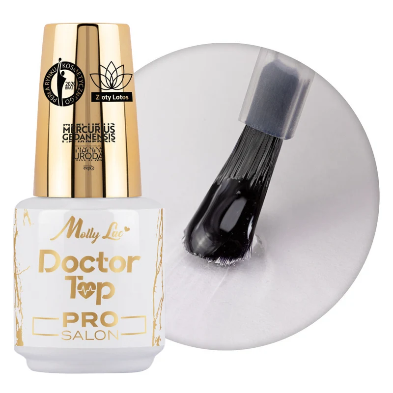 Doctor Top - CLEAR Top Coat (No Wipe) 15ml MOLLYLAC