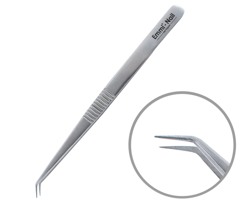 Lash Tweezer gebogen Emmi-Nail Logo