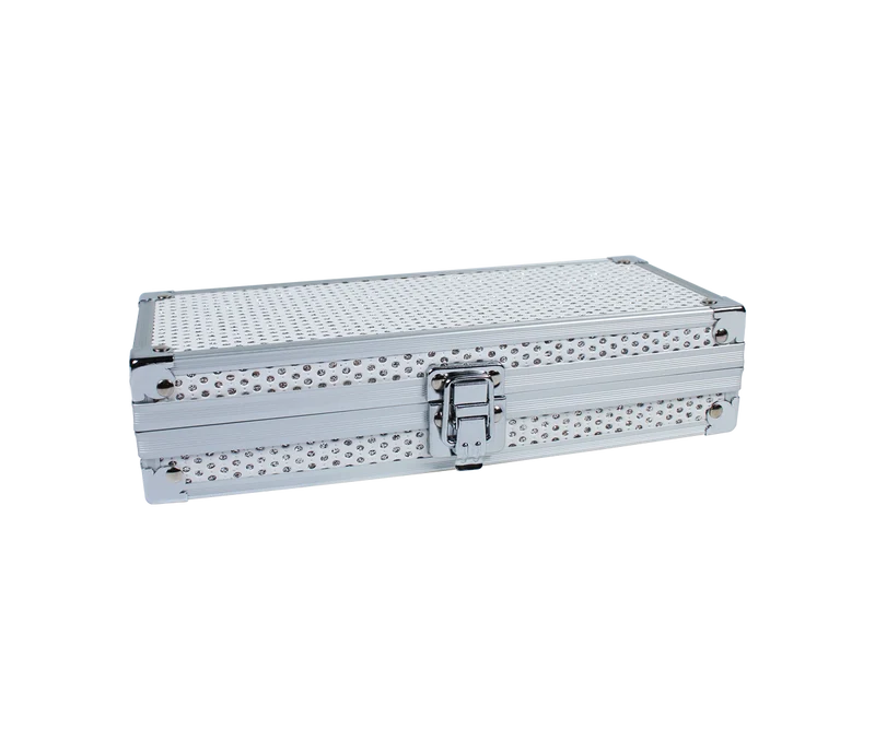 Pinselbox Weiß/Silber