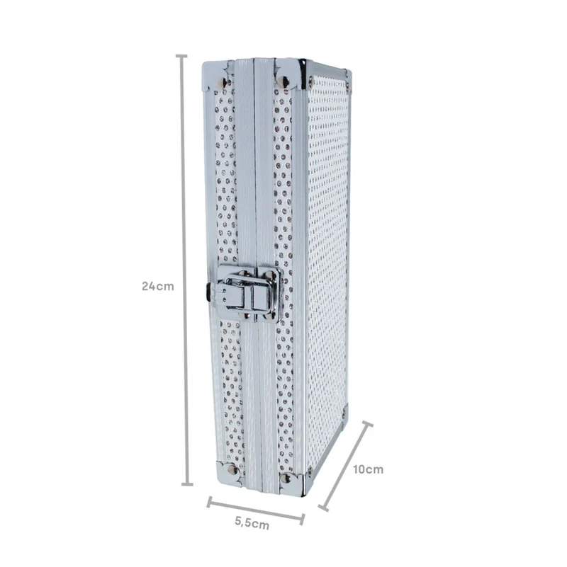 Pinselbox Weiß/Silber