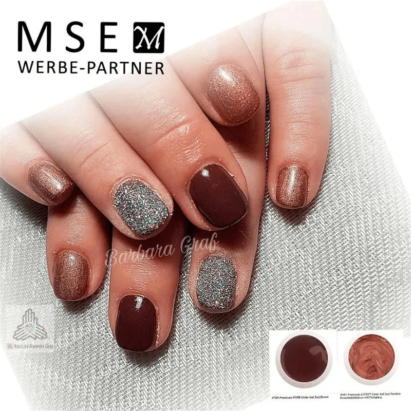 #809 Premium-GLITTER Color Gel 5ml Silber