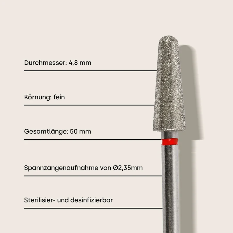 Nagelfräser Diamant Bit Konisch fein