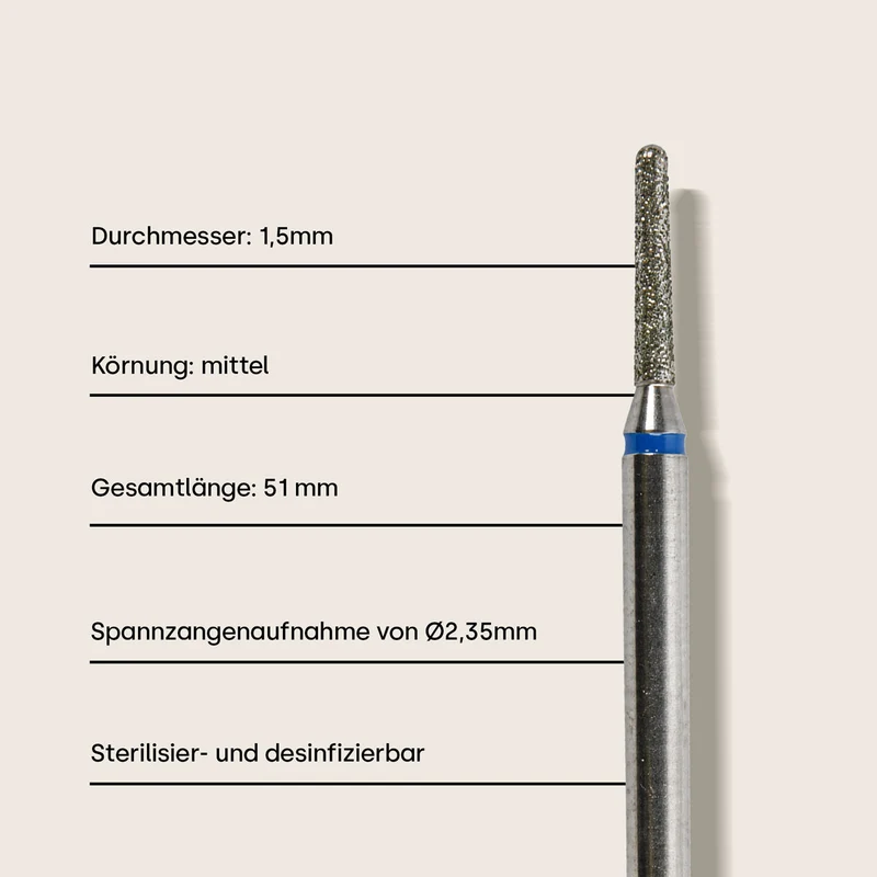 Nagelfräser Diamant Bit Stift medium