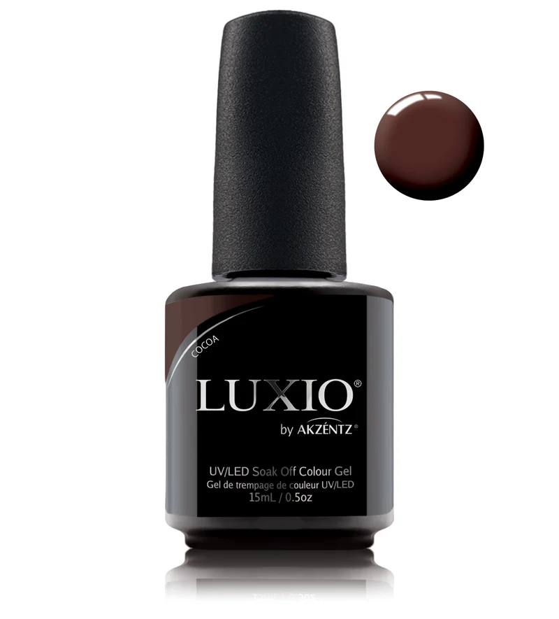 Luxio Cocoa Brown gel nail polish
