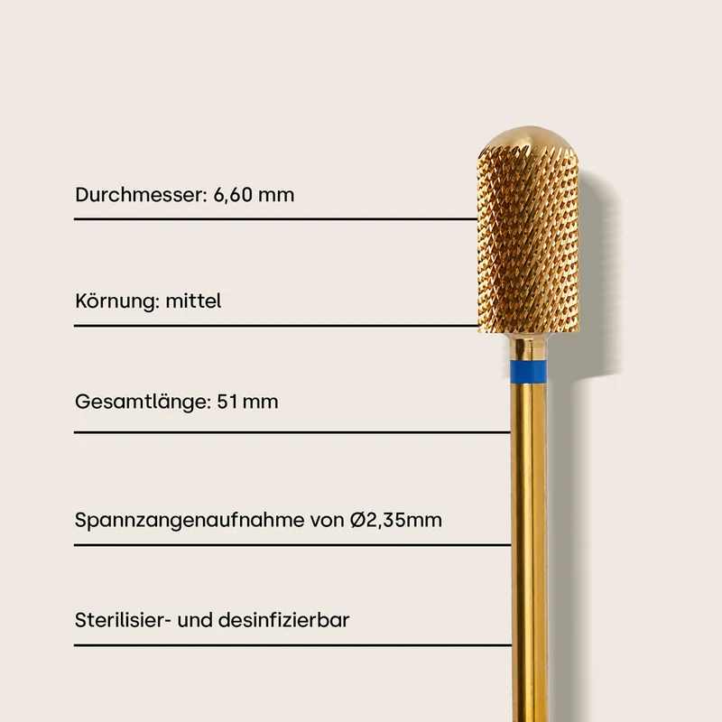 Nagelfräser Bit Titanbeschichtet medium